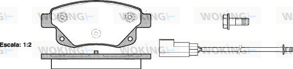 Woking P13523.02 - Brake Pad Set, disc brake autospares.lv