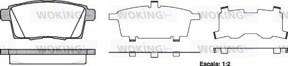 Woking P13683.00 - Brake Pad Set, disc brake autospares.lv