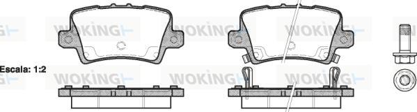 Woking P13063.02 - Brake Pad Set, disc brake autospares.lv