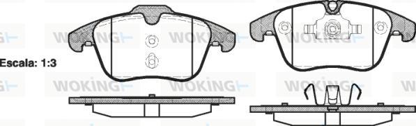 Woking P13193.00 - Brake Pad Set, disc brake autospares.lv