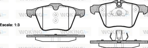 Woking P13173.00 - Brake Pad Set, disc brake autospares.lv