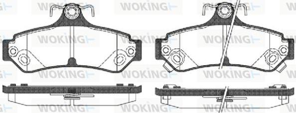 Woking P13853.12 - Brake Pad Set, disc brake autospares.lv