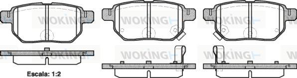 Woking P13863.02 - Brake Pad Set, disc brake autospares.lv