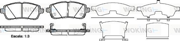 Woking P13813.02 - Brake Pad Set, disc brake autospares.lv