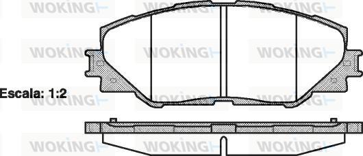 Woking P13343.00 - Brake Pad Set, disc brake autospares.lv