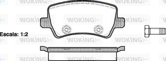 Woking P13363.00 - Brake Pad Set, disc brake autospares.lv