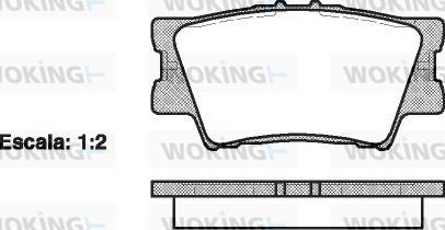 Woking P13313.00 - Brake Pad Set, disc brake autospares.lv