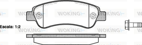 Woking P13383.00 - Brake Pad Set, disc brake autospares.lv