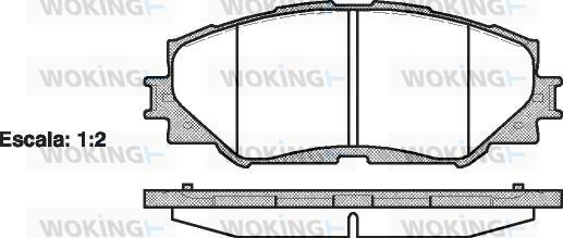 Woking P13323.00 - Brake Pad Set, disc brake autospares.lv