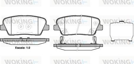 Woking P13743.02 - Brake Pad Set, disc brake autospares.lv