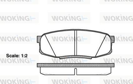 Woking P13723.00 - Brake Pad Set, disc brake autospares.lv