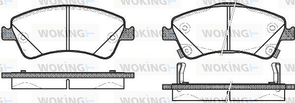 Woking P12413.02 - Brake Pad Set, disc brake autospares.lv