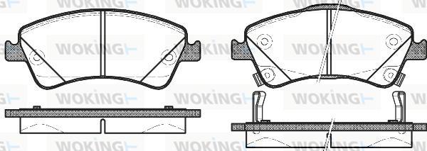 Woking P12413.12 - Brake Pad Set, disc brake autospares.lv