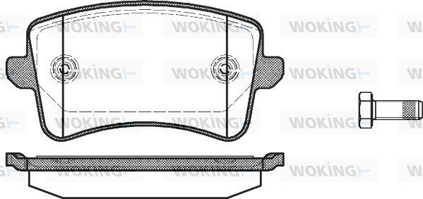 Woking P12433.00 - Brake Pad Set, disc brake autospares.lv