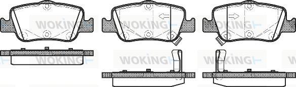 Woking P12563.02 - Brake Pad Set, disc brake autospares.lv