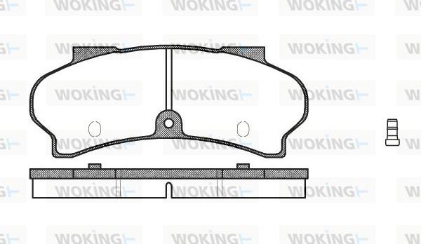 Woking P1263.02 - Brake Pad Set, disc brake autospares.lv