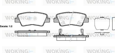 Woking P12623.02 - Brake Pad Set, disc brake autospares.lv