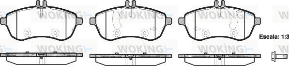 Woking P12013.00 - Brake Pad Set, disc brake autospares.lv