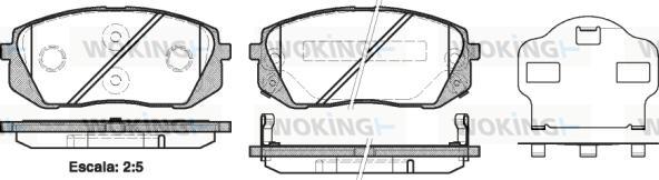 Woking P12023.02 - Brake Pad Set, disc brake autospares.lv