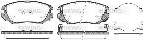 Woking P12853.02 - Brake Pad Set, disc brake autospares.lv