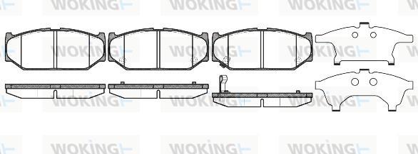 Woking P12813.11 - Brake Pad Set, disc brake autospares.lv