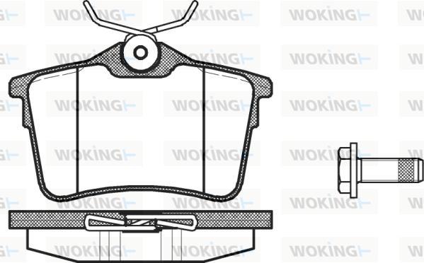 Woking P12823.00 - Brake Pad Set, disc brake autospares.lv