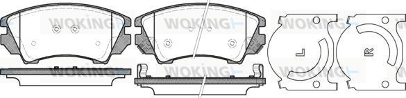 Woking P12753.12 - Brake Pad Set, disc brake autospares.lv