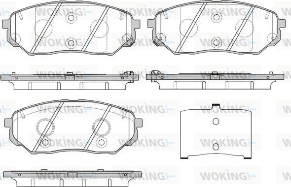 Woking P17613.02 - Brake Pad Set, disc brake autospares.lv