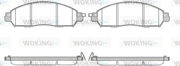 Woking P17123.04 - Brake Pad Set, disc brake autospares.lv