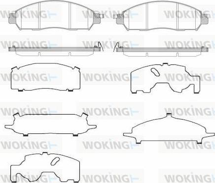 Woking P17123.24 - Brake Pad Set, disc brake autospares.lv