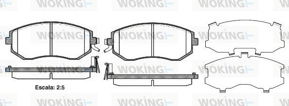 Woking P8513.04 - Brake Pad Set, disc brake autospares.lv