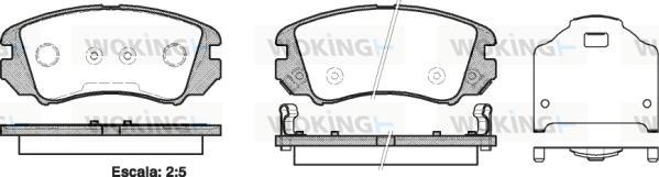 Woking P8533.22 - Brake Pad Set, disc brake autospares.lv