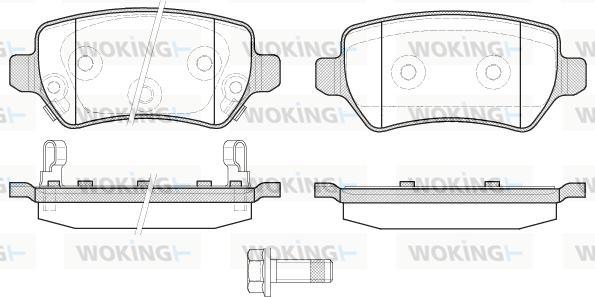 Woking P8573.22 - Brake Pad Set, disc brake autospares.lv