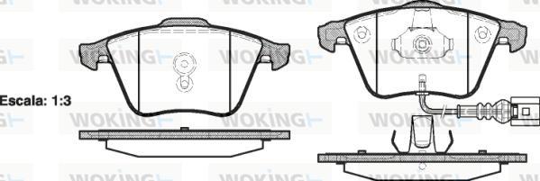 Woking P8643.41 - Brake Pad Set, disc brake autospares.lv