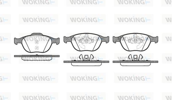 Woking P8843.00 - Brake Pad Set, disc brake autospares.lv