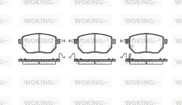 Woking P8853.02 - Brake Pad Set, disc brake autospares.lv