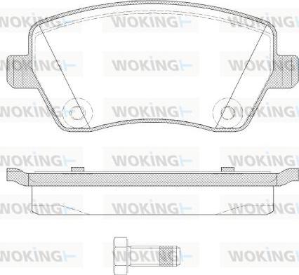 Woking P8873.22 - Brake Pad Set, disc brake autospares.lv