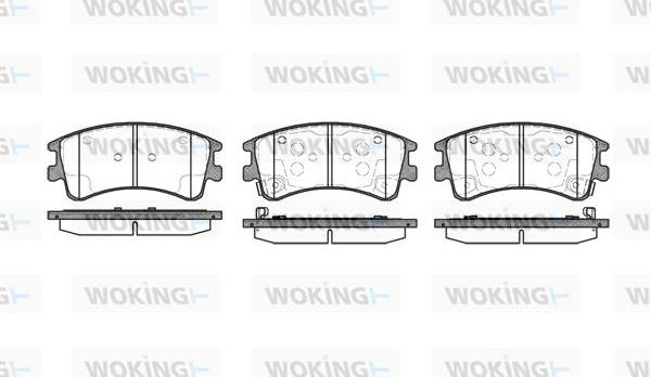 Woking P8703.02 - Brake Pad Set, disc brake autospares.lv
