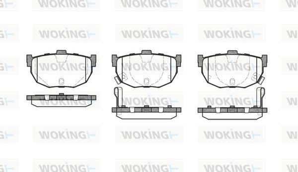 Woking P3943.22 - Brake Pad Set, disc brake autospares.lv