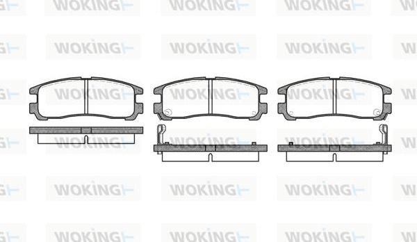 Woking P3913.02 - Brake Pad Set, disc brake autospares.lv