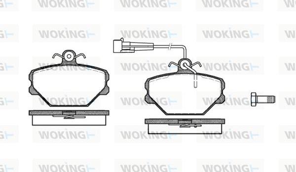 Woking P3643.02 - Brake Pad Set, disc brake autospares.lv