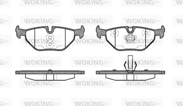 Woking P3653.40 - Brake Pad Set, disc brake autospares.lv