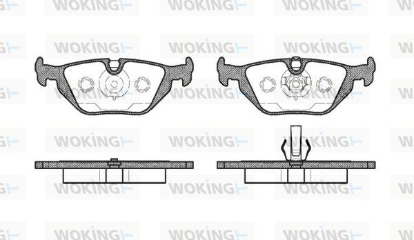 Woking P3653.50 - Brake Pad Set, disc brake autospares.lv