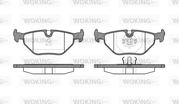 Woking P3653.00 - Brake Pad Set, disc brake autospares.lv