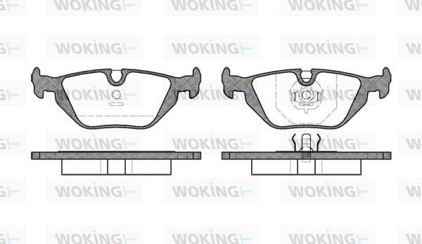 Woking P3653.30 - Brake Pad Set, disc brake autospares.lv