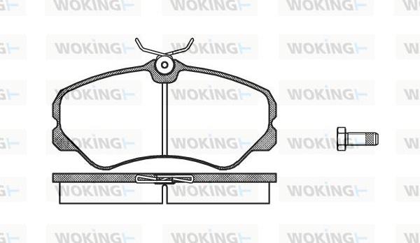 Woking P3613.00 - Brake Pad Set, disc brake autospares.lv
