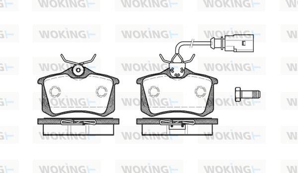 Woking P3633.51 - Brake Pad Set, disc brake autospares.lv