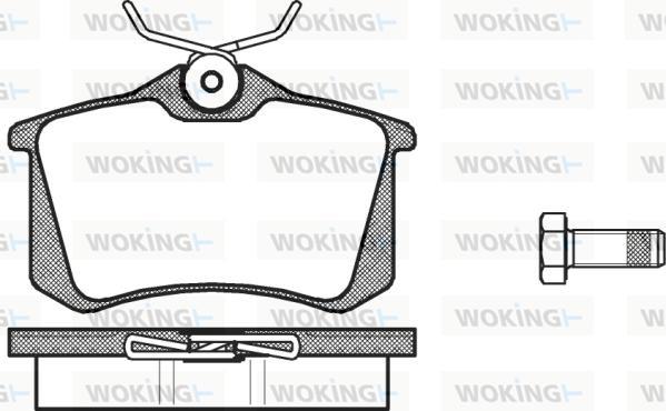 Woking P3633.00 - Brake Pad Set, disc brake autospares.lv