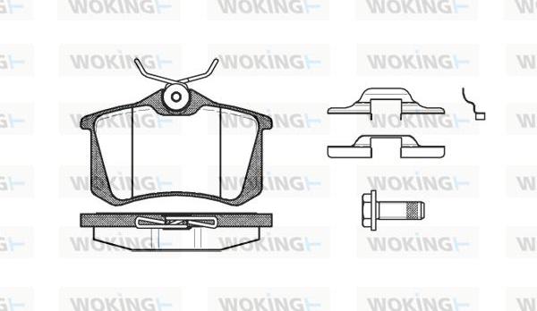 Woking P3633.16 - Brake Pad Set, disc brake autospares.lv