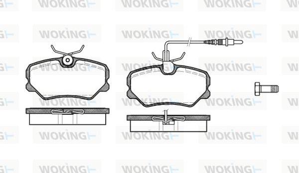 Woking P3623.02 - Brake Pad Set, disc brake autospares.lv